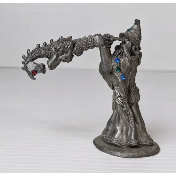 Vintage Spoontiques Pewter Wizard Warlock Sorcerer figurine Magician hmr1501 - Picture 2 of 8